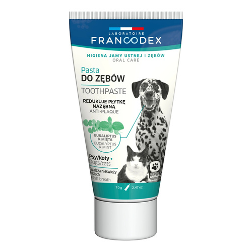 FRANCODEX PL Pasta do czyszczenia zębów dla psów i kotów 70 g