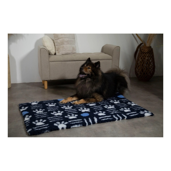 ZOLUX Posłanie izolujące dry bed z wzorem w łapki 75x95 kol. granatowy