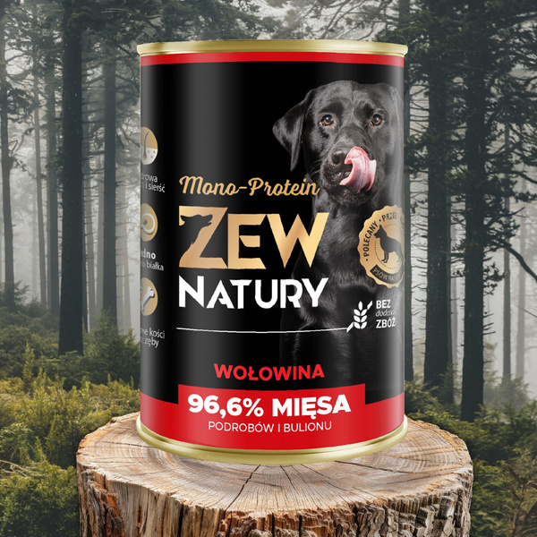 Mokra Karma Dla Psa Wołowina Puszka 400g Zew Natury MONO-PROTEIN