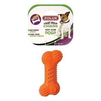 ZOLUX Zabawka kauczukowa dla psa, kość chrupiąca 10 cm różne kolory