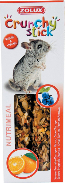 ZOLUX Crunchy Stick szynszyla tarnina/pomarańcza 115 g