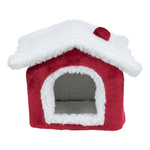 Trixie Xmas Domek świąteczny dla chomika koszatniczki plusz 23x18x24cm