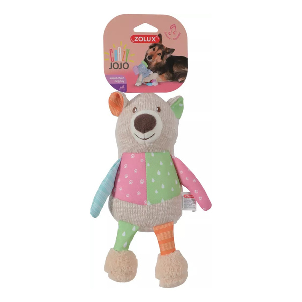 Zolux Zabawka pluszowa dla psa z dźwiękiem, miś CRAZY JOJO 16,5x12x25 cm