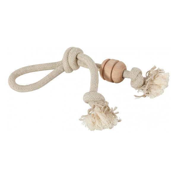 ZOLUX Zabawka sznurowa dla psa uchwyt drewniany krążek WILD MIX 35,5cm