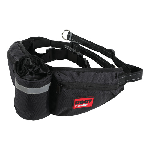 Zolux Pas regulowany do biegania z miejscem na bidon MOOV kol. czarny