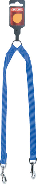 ZOLUX Smycz podwójna nylonowa 15 mm/40 cm kol. niebieski