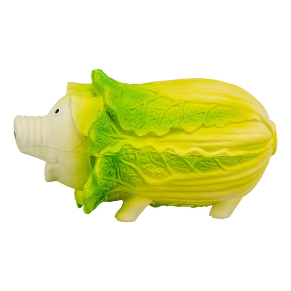 Trixie Świnka kapusta, zabawka, dla psa, jasnozielona, latex, 23 cm, z dźwiękiem