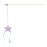 Trixie Junior wędka z gwiazdką, dla kota, plusz/drewno, 40 cm