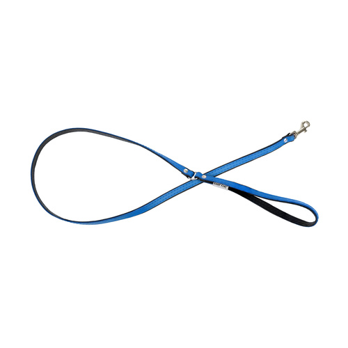 Barry King Smycz skórzana dla psa, niebieski/czarny, XS-S, 12mm/120cm