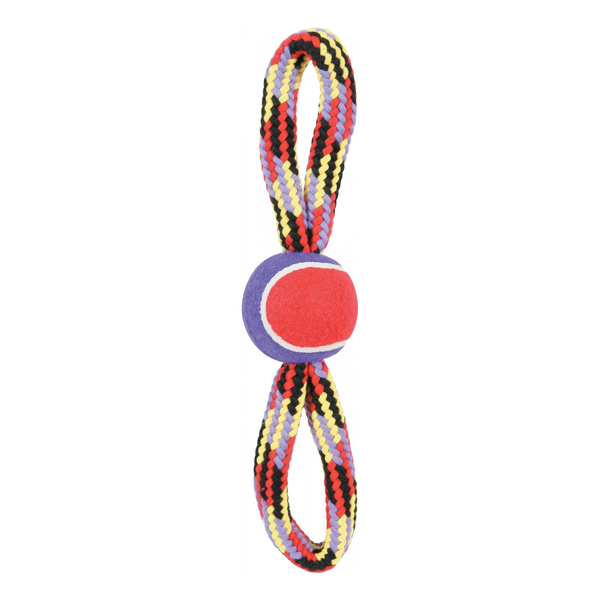 ZOLUX Zabawka sznurowa dla psa z piłką tenisową, ósemka 36 cm
