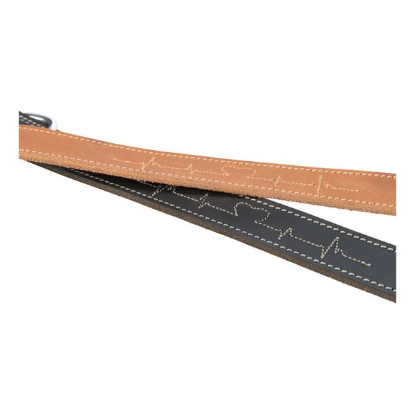 Trixie Rustic Heartbeat, obroża, dla psa, czarna, z grubej skóry, S-M: 34-40 cm/30 mm