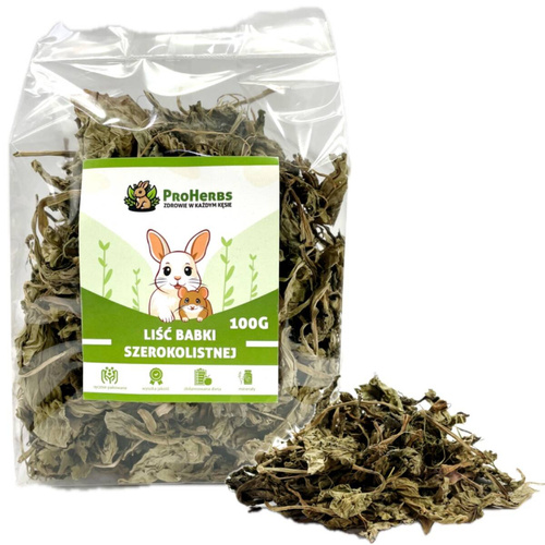ProHerbs Liść babki szerokolistnej przysmak dla gryzoni królika 100g