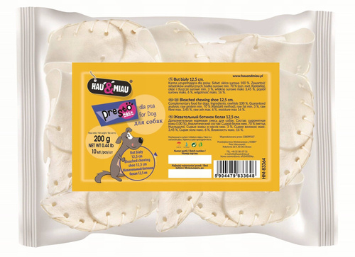 Hau Miau But gryzak biały ze skóry wołowej 12,5cm