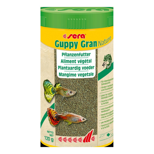 Sera Guppy Gran Nature 250ml granulat - pokarm roślinny