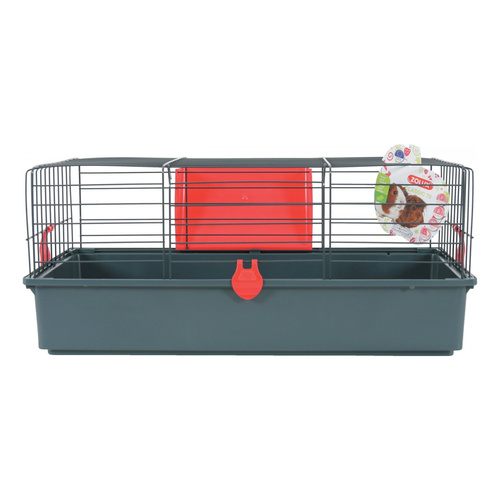 ZOLUX Klatka dla gryzoni i małych ssaków CLASSIC 70 cm szara/czerwona