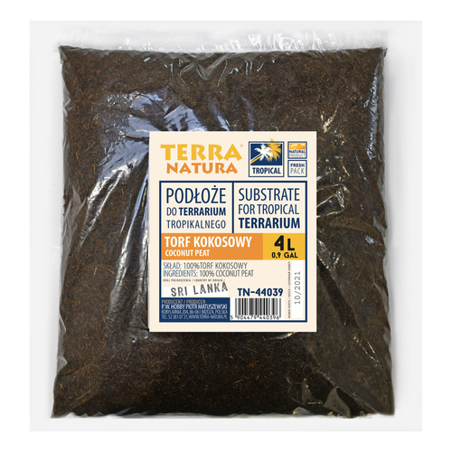 Podłoże do terrarium torf kokosowy 4L (kraj pochodzenia : Sri Lanka)
