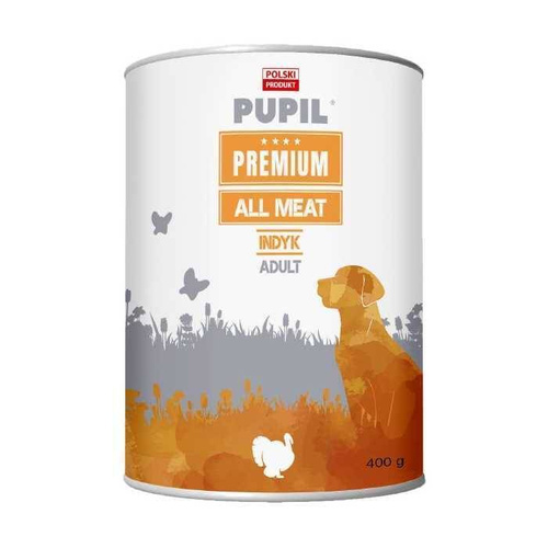 PUPIL Karma mokra Premium All Meat ADULT Indyk 400g
