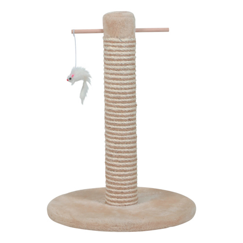 ZOLUX Drapak dla kota słupek z 2 zabawkami kol. beżowy BI-MATERIAL 48 cm