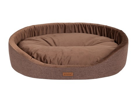 amiplay Legowisko owalne Siena XL 72x63x16cm Brązowy