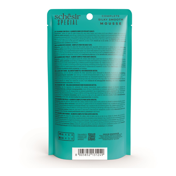 Schesir Special Mousse Skin&coat karma mokra dla kota łosoś 70 g