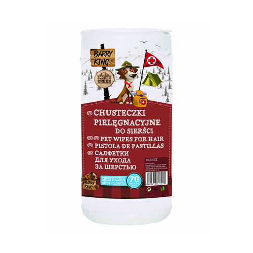 Barry King Chusteczki pielęgnacyjne do sierści, 70 szt/op