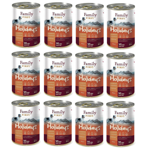 Family First Jagnięcina Wołowina ziemniaki 12x400g