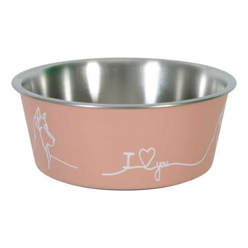 ZOLUX Miska antypoślizgowa dla psa LOVE kol. łososiowy 400ML