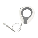 Barry King Smycz dla psa, automatyczna, okrągła, biało-szara, taśma, ładowanie USB, 3m