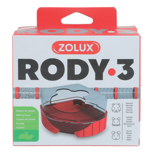 ZOLUX Toaleta narożna dla myszki, chomika RODY 3 kol. czerwony