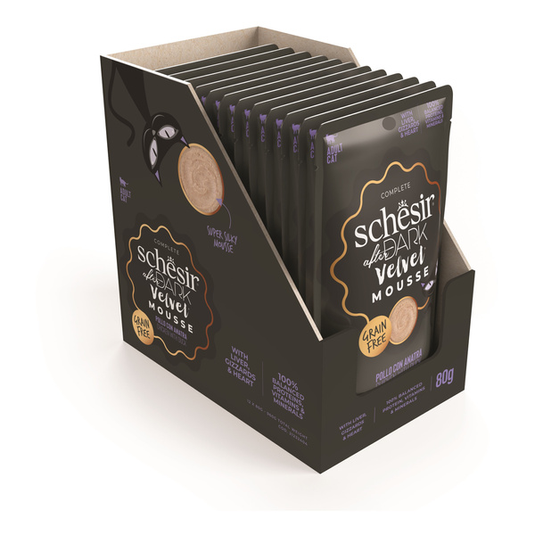 Schesir After Dark Velvet Mousse karma mokra dla kota kurczak z kaczką 80 g