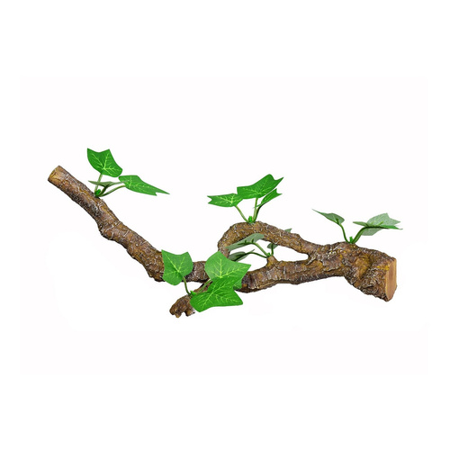 Terra Natura Dekoracja terrarystyczna gałąź z liśćmi średnia 31 cm