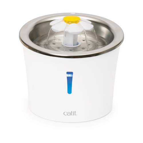 CatIt Flower Fountain Steel Top, fontanna dla kota, z miską ze stali nierdzewnej