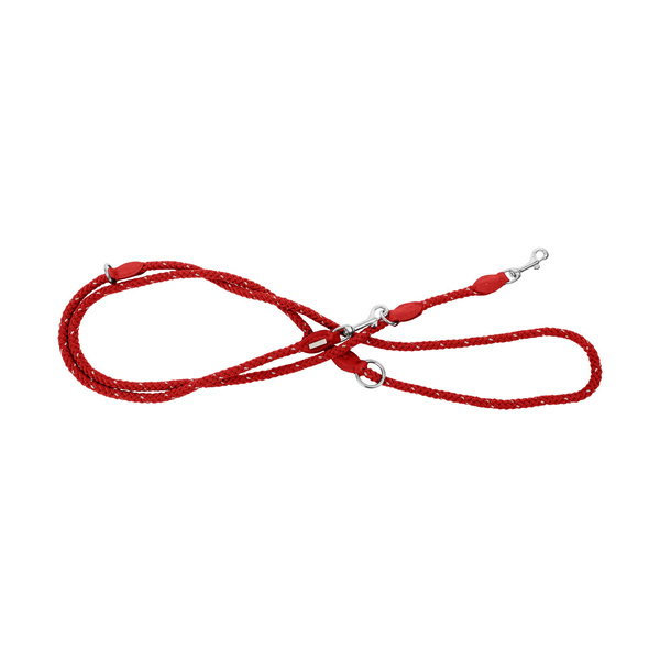 Barry King Smycz regulowana dla psa, Rope, Czerwona,  Sznur Odblaskowy, 200cm/10mm