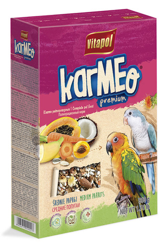 Vitapol Karmeo Premium karma pełnoporcjowa dla średnich papug 800g
