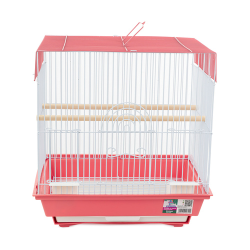 Klatka dla ptaków, ciemnoróżwa,  wym. 36 x 28.8 x 36.8cm