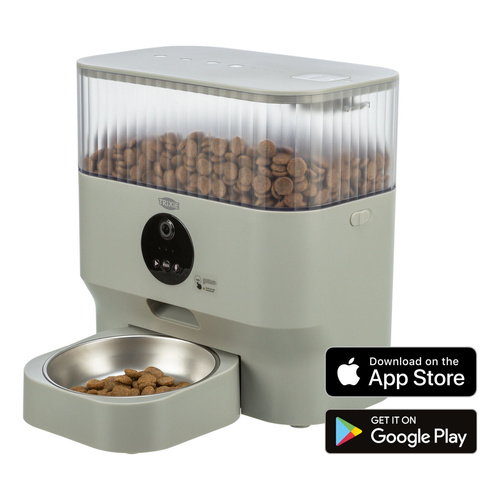 Trixie Karmidło automatyczne TX-C Smart, jasnoszare, 5.0l, 5 l/28 × 30 × 17 cm z kamerą