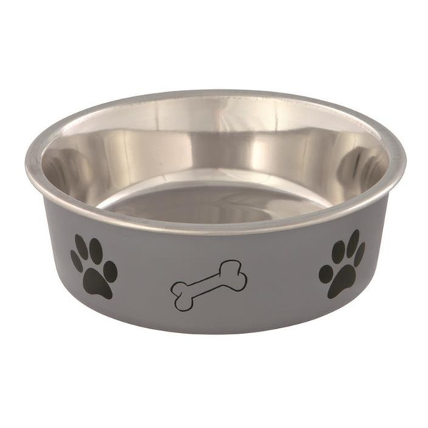 Trixie MISKA METALOWA Z PLASTIKOWĄ POWŁOKĄ, 0.4 l/o 14 cm
