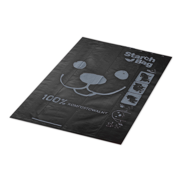 STARCHBAG Kompostowalne BIOworki na odchody 1 rolka x 15szt, kol. czarny