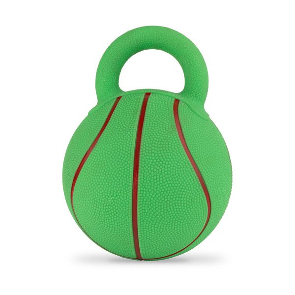 Barry King Zabawka, dla psa, piłka do koszykówki, winylowa, 16 cm, z rączką