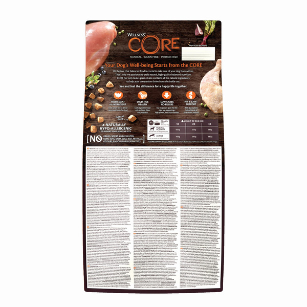 Wellness Core Adult Original karma sucha dla dorosłych psów średnich ras indyk i kurczak 1,8kg