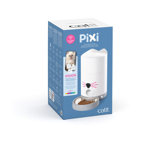 CatIt Pixi Smart Feeder Vision, karmidło automatyczne, dla kota, z kamerą, 19,1 × 32,1 × 34,2 cm
