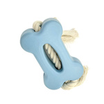 Mr. Pretzel Gryzak gumowy Kość ze sznurem dla psa 12 cm