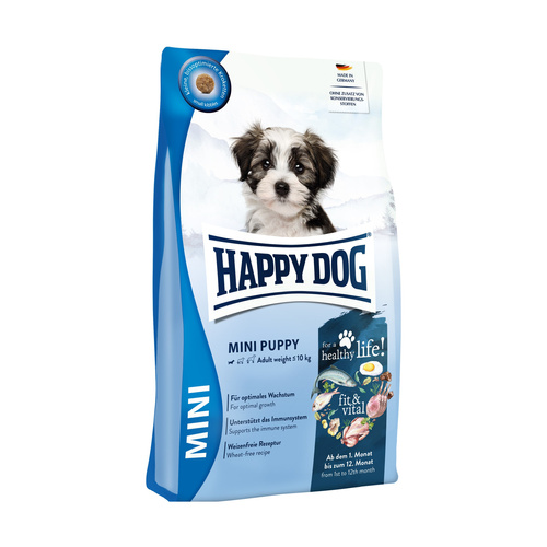 Happy Dog Fit&Vital Mini Puppy, sucha karma, dla szczeniąt małych ras od 4 tyg., 4 kg