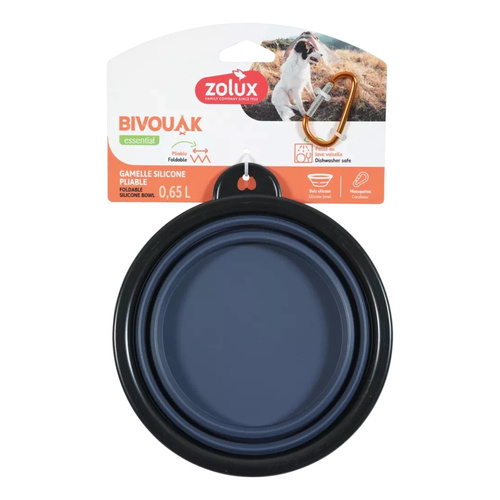 ZOLUX Składana miska dla psa BIVOUAK 650 ml niebieska