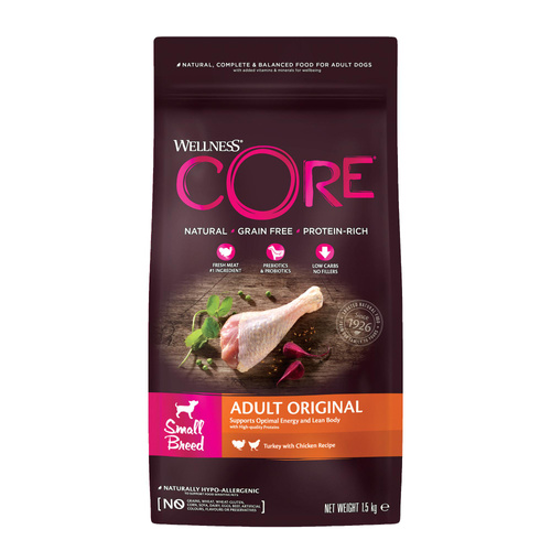 Wellness Core Small Breed Original karma sucha dla dorosłych psów małych ras indyk i kurczak 1,5kg