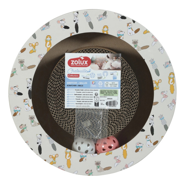 ZOLUX Drapka dla kota CHATOUILLE okrągła z piłkami i kocimiętką