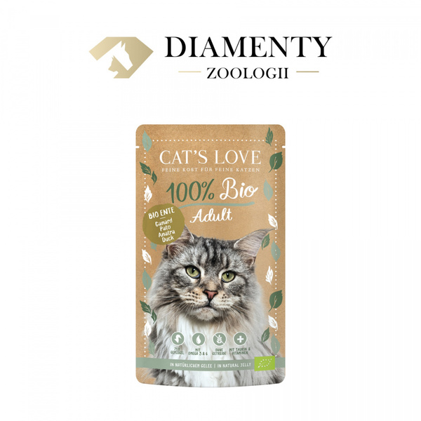 CAT'S LOVE Bio Duck - ekologiczna kaczka w naturalnej galaretce (6 szt. x 100g)