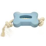 Mr. Pretzel Gryzak gumowy Kość ze sznurem dla psa 12 cm