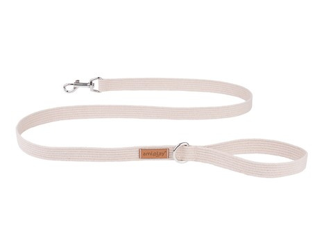 amiplay Smycz Cotton L 140x2,5cm Beżowy