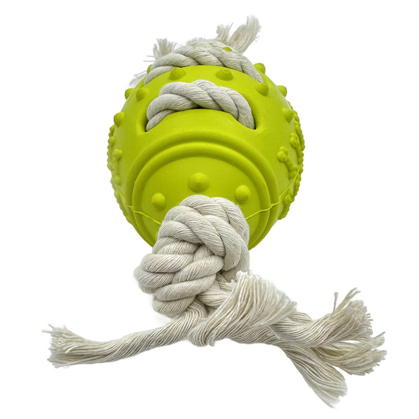 Mr. Pretzel Gryzak gumowy na sznurku dla psa Rugby 10 cm